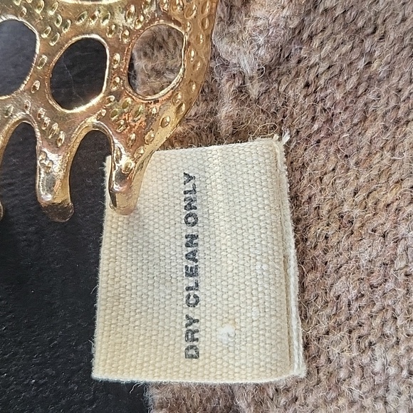 Vintage Anthropologie/Sleeping on Snow Brown Tie Ribbon Cardigan size Medium - Picture 7 of 9